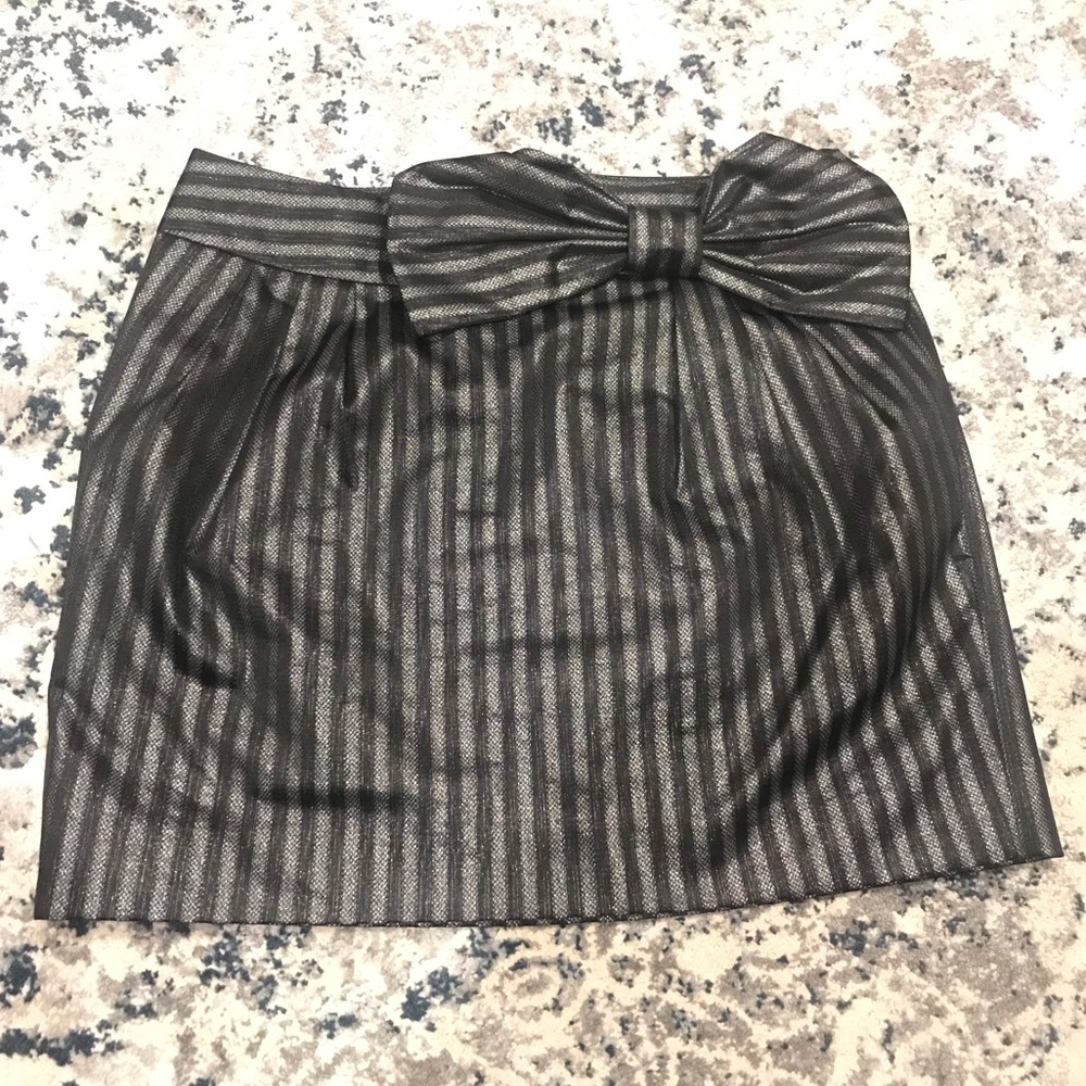 A/X ARMANI EXCHANGE metallic bow mini skirt SZ 2
